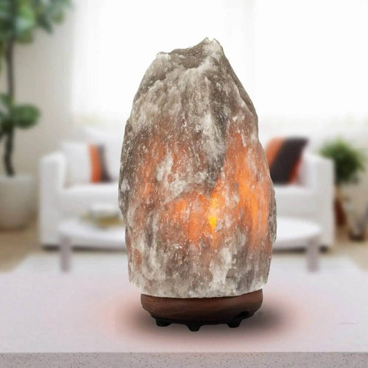 Mystic Stone – Gray Himalayan Salt Lamp (3–4 kg, Unlit)