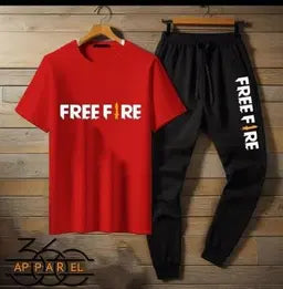 2 Pcs Men's Cotton Jersey Printed Track Suit
