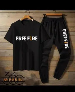 2 Pcs Men's Cotton Jersey Printed Track Suit